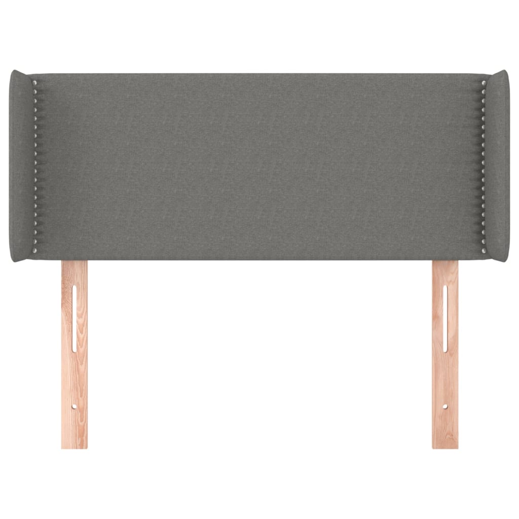 Hoofdbord Met Randen Stof Donkergrijs 83 x 16 x 78/88 cm