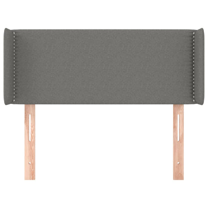 Hoofdbord Met Randen Stof Donkergrijs 83 x 16 x 78/88 cm
