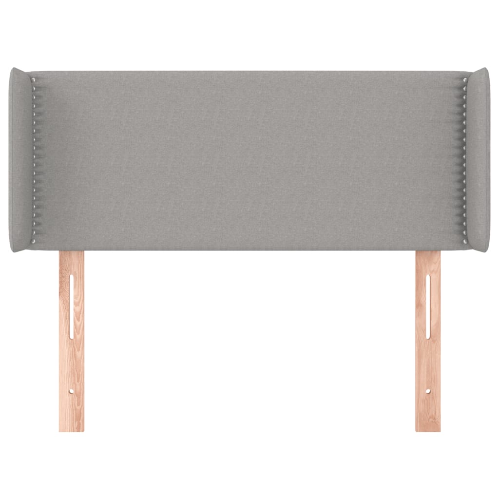 Hoofdbord Met Randen Stof Lichtgrijs 93 x 16 x 78/88 cm