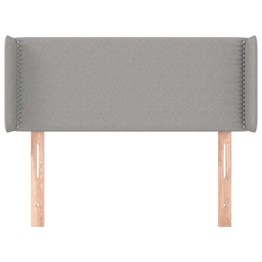 Hoofdbord Met Randen Stof Lichtgrijs 93 x 16 x 78/88 cm