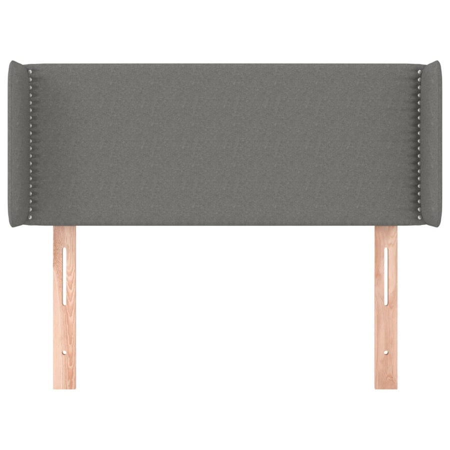 Hoofdbord Met Randen Stof Donkergrijs 93 x 16 x 78/88 cm