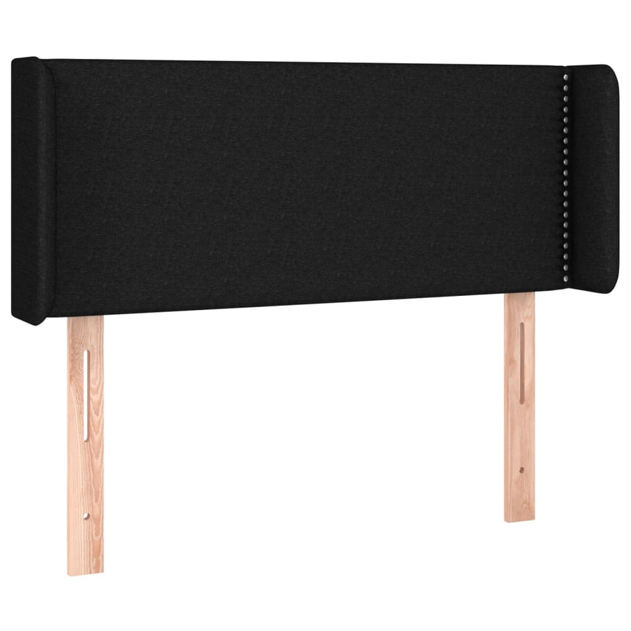 Hoofdbord Met Randen Stof Zwart 93 x 16 x 78/88 cm