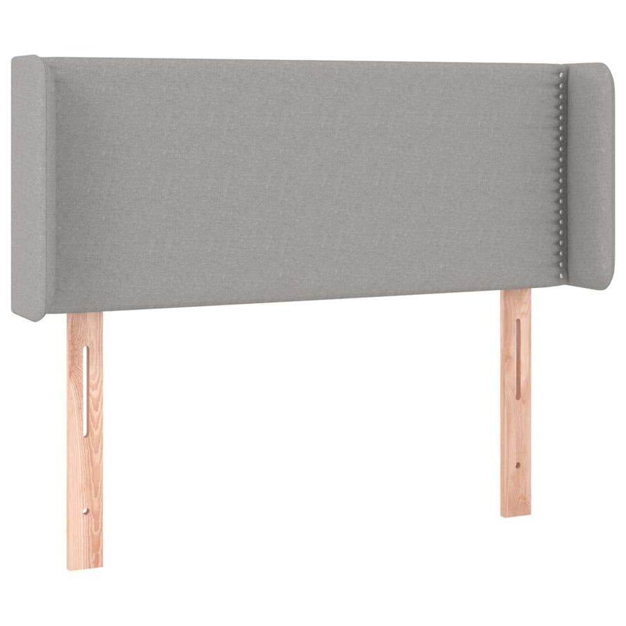 Hoofdbord Met Randen Stof Lichtgrijs 103 x 16 x 78/88 cm