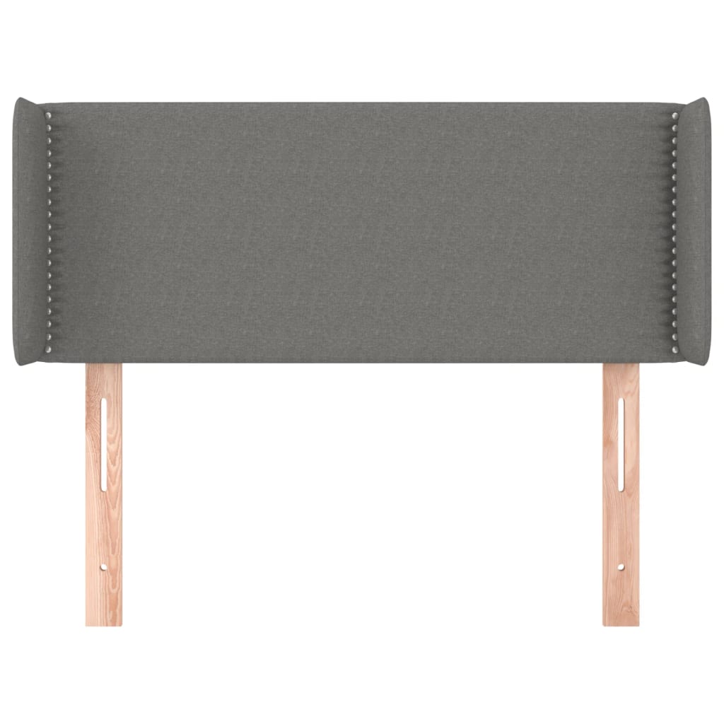 Hoofdbord Met Randen Stof Donkergrijs 103 x 16 x 78/88 cm