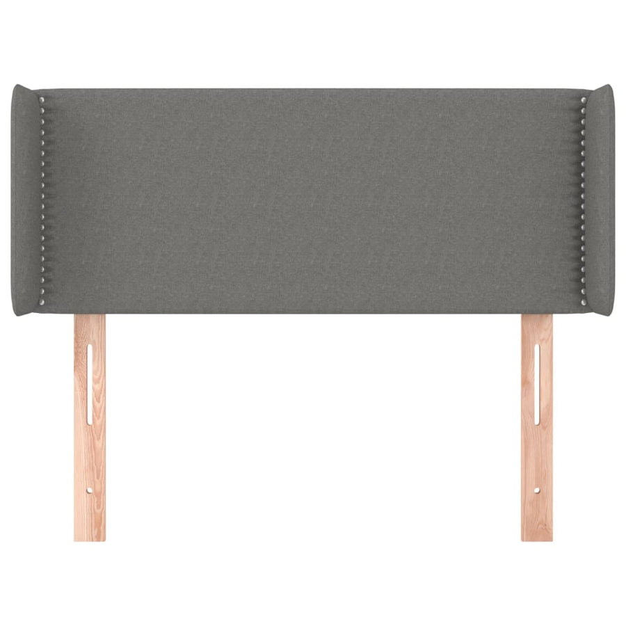 Hoofdbord Met Randen Stof Donkergrijs 103 x 16 x 78/88 cm