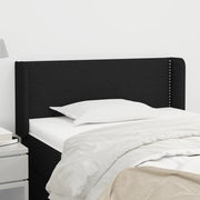 Hoofdbord stof zwart 103x16x78/88 cm