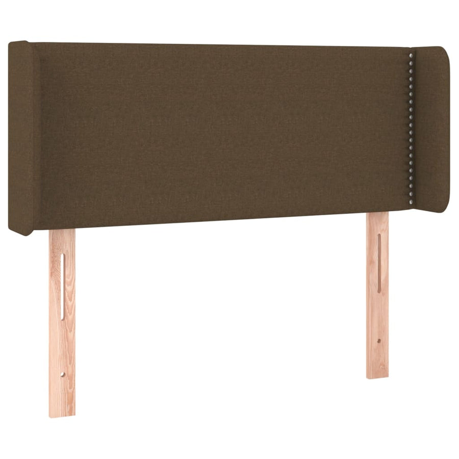 Hoofdbord met randen 103x16x78/88 cm stof donkerbruin 103 x 16 x 78/88 cm