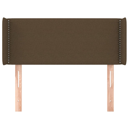 Hoofdbord met randen 103x16x78/88 cm stof donkerbruin 103 x 16 x 78/88 cm