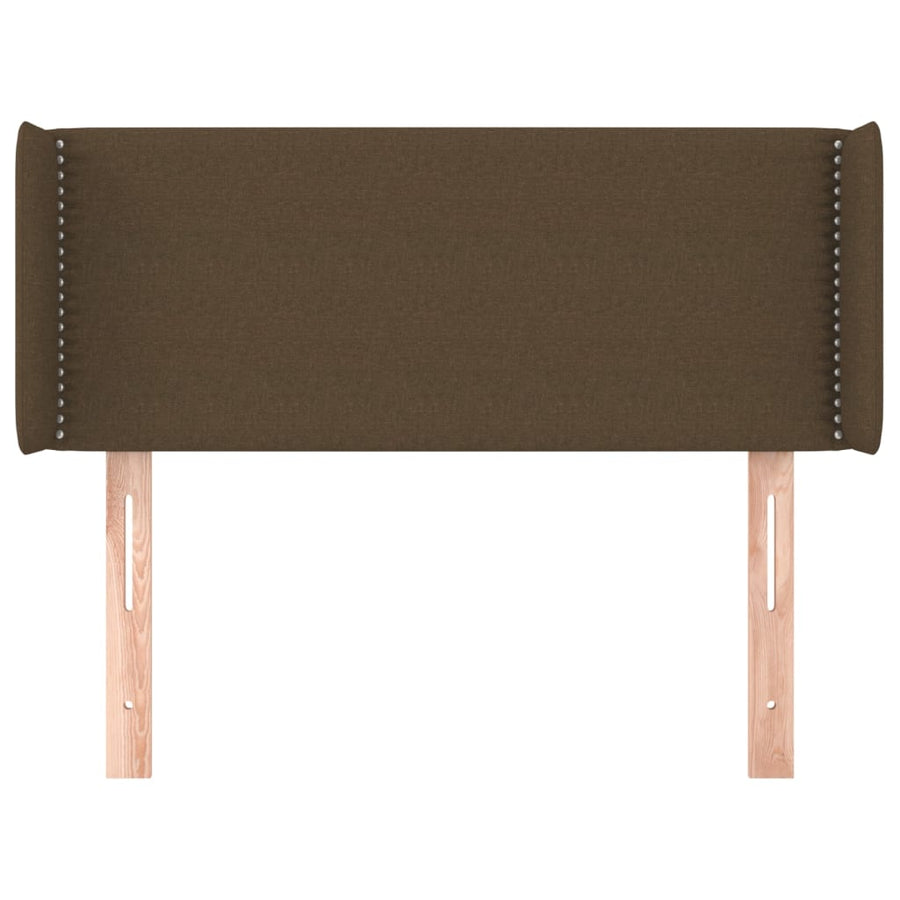 Hoofdbord met randen 103x16x78/88 cm stof donkerbruin 103 x 16 x 78/88 cm