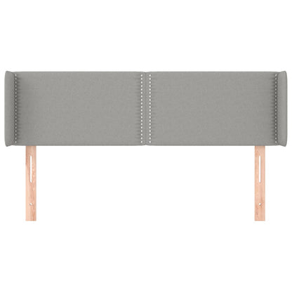 Hoofdbord Met Randen Stof Lichtgrijs 147 x 16 x 78/88 cm