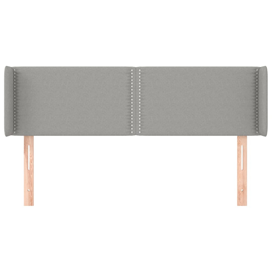 Hoofdbord Met Randen Stof Lichtgrijs 147 x 16 x 78/88 cm
