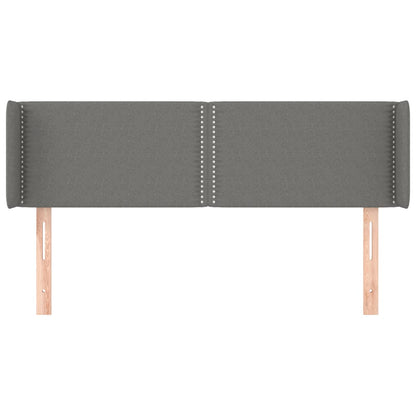 Hoofdbord Met Randen Stof Donkergrijs 147 x 16 x 78/88 cm