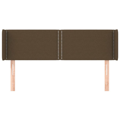 Hoofdbord met randen 147x16x78/88 cm stof donkerbruin 147 x 16 x 78/88 cm