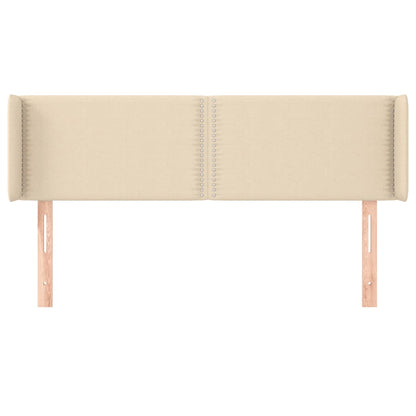 Hoofdbord Met Randen Stof Kleurig Crème 147 x 16 x 78/88 cm