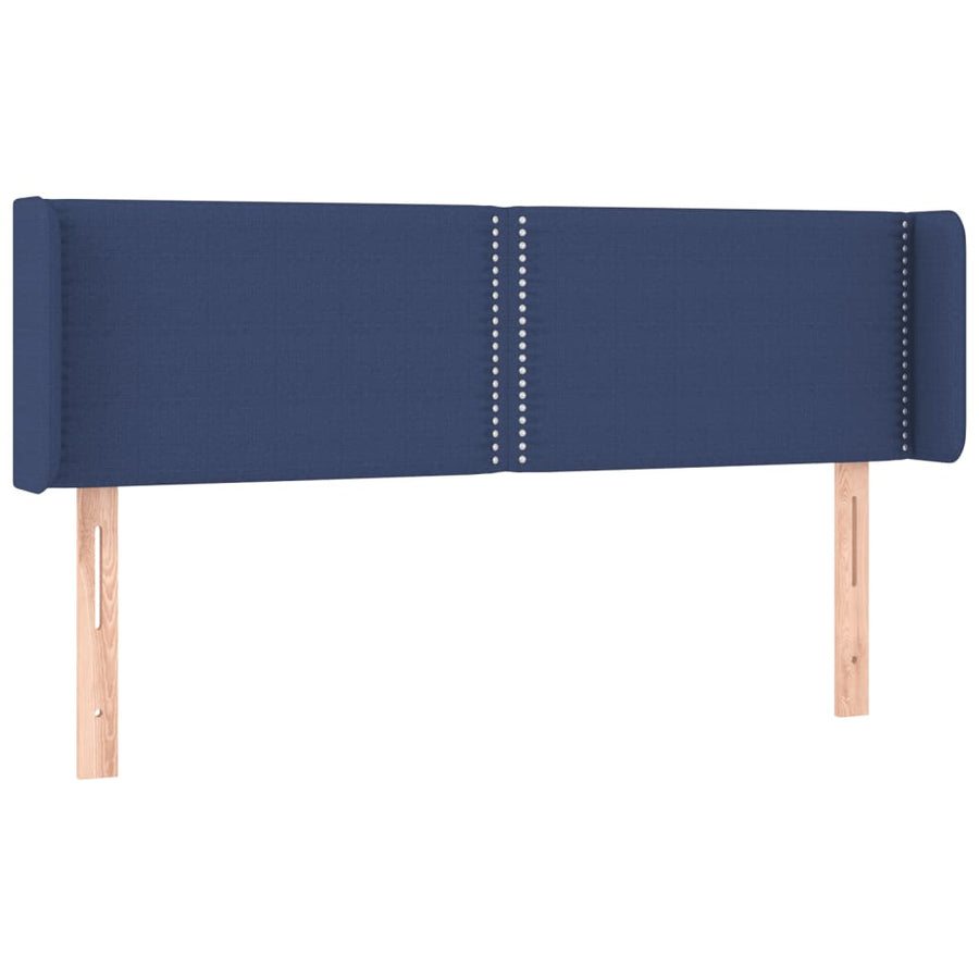 Hoofdbord Met Randen Stof Blauw 147 x 16 x 78/88 cm