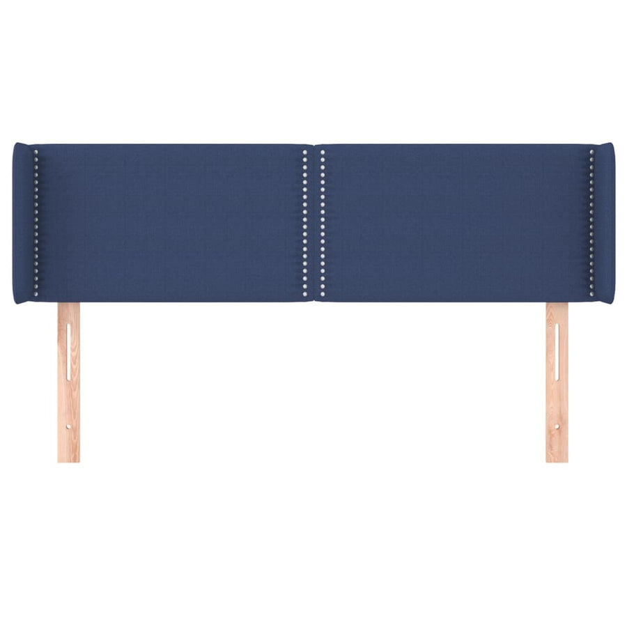 Hoofdbord Met Randen Stof Blauw 147 x 16 x 78/88 cm