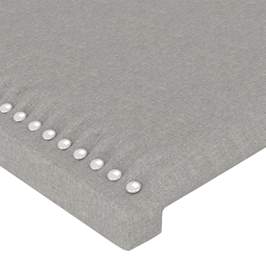 Hoofdbord Met Randen Stof Lichtgrijs 183 x 16 x 78/88 cm
