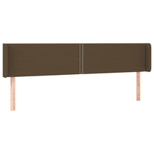 Hoofdbord met randen 183x16x78/88 cm stof donkerbruin 183 x 16 x 78/88 cm