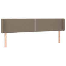 Hoofdbord Met Randen Stof Taupe 183 x 16 x 78/88 cm