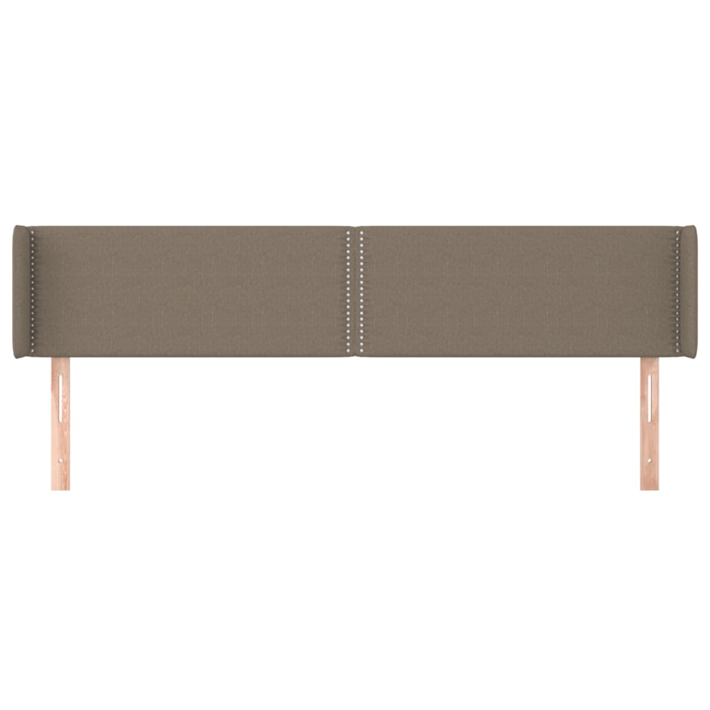Hoofdbord Met Randen Stof Taupe 183 x 16 x 78/88 cm