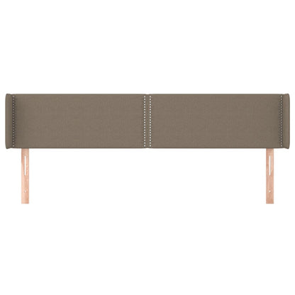 Hoofdbord Met Randen Stof Taupe 183 x 16 x 78/88 cm