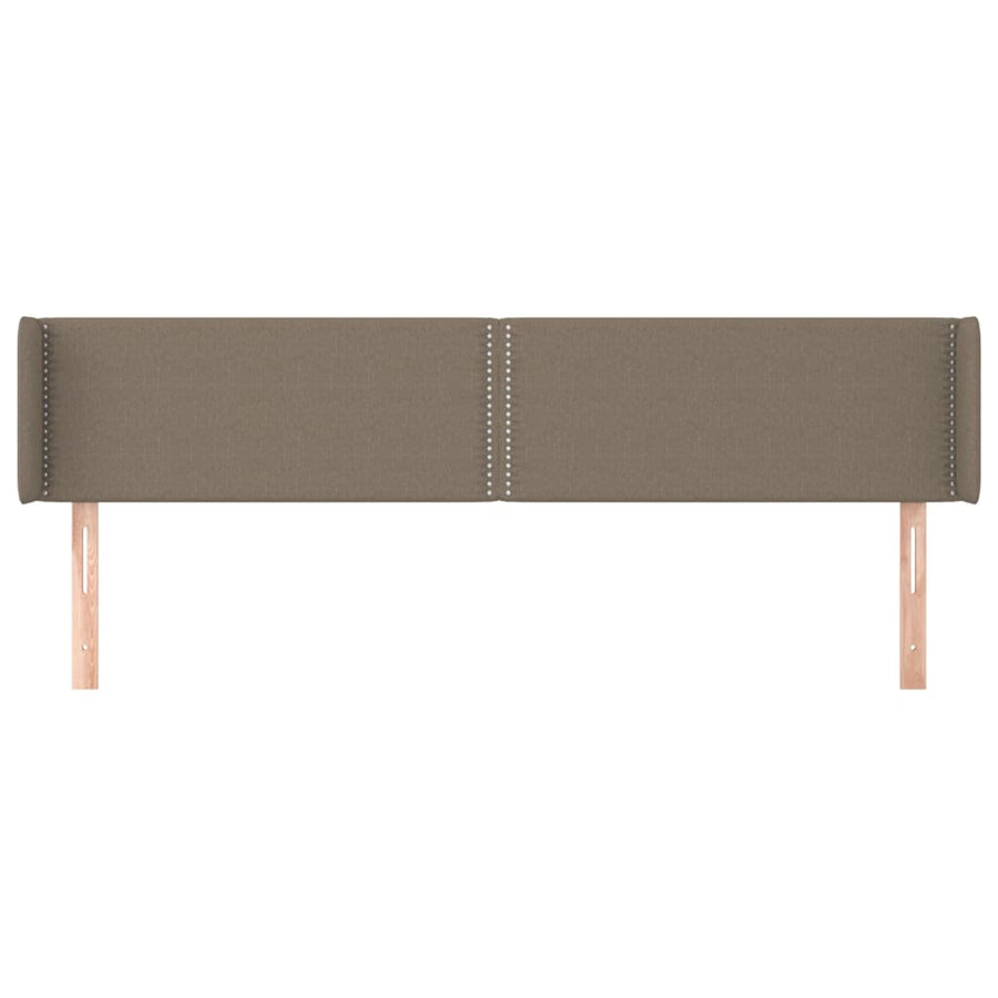 Hoofdbord Met Randen Stof Taupe 203 x 16 x 78/88 cm