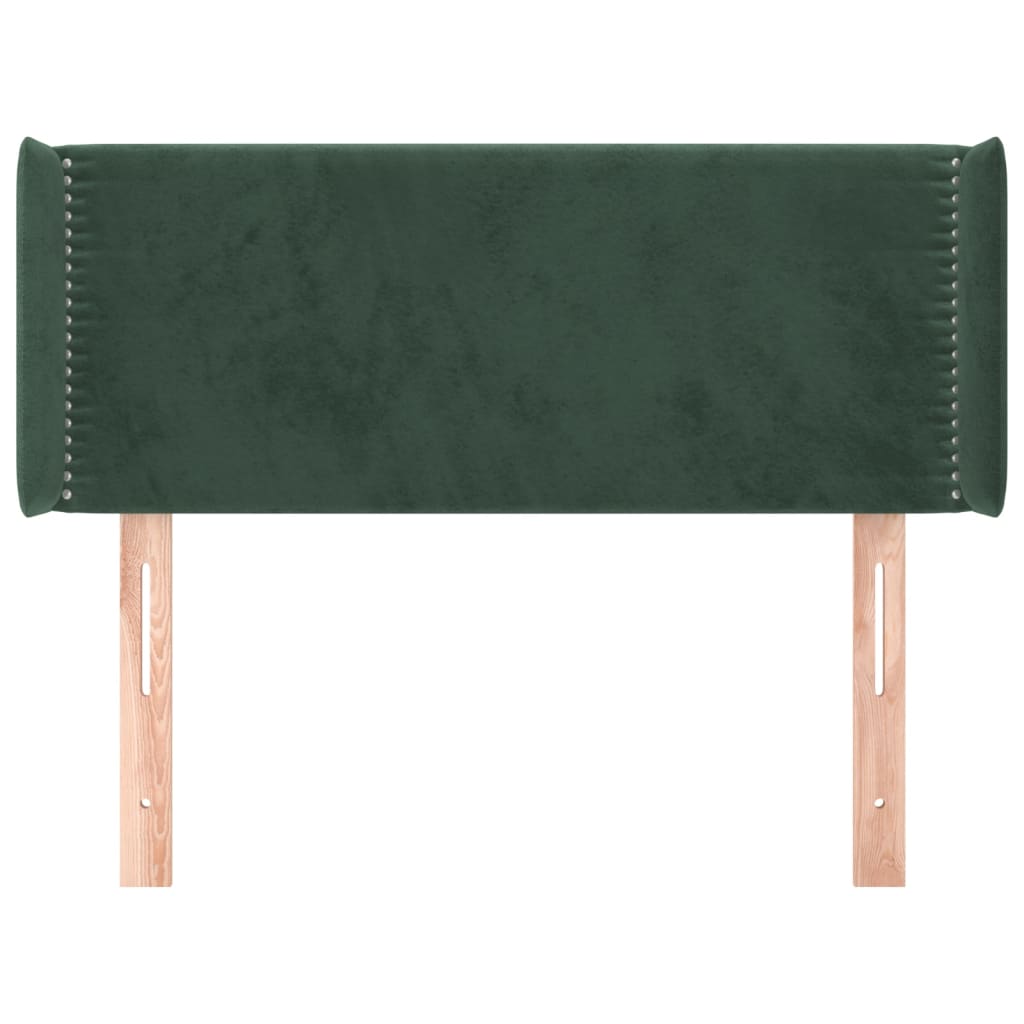 Hoofdbord Met Randen Fluweel 1 83 x 16 x 78/88 cm Donkergroen