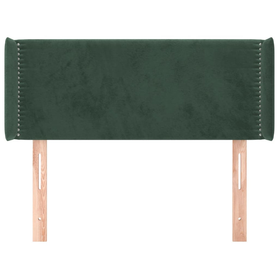 Hoofdbord Met Randen Fluweel 1 83 x 16 x 78/88 cm Donkergroen