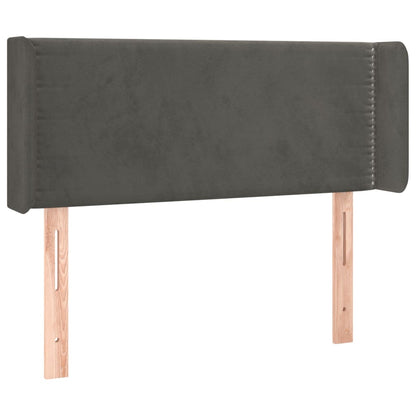 Hoofdbord met randen 103x16x78/88 cm fluweel donkergrijs 103 x 16 x 78/88 cm Donkergrijs