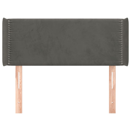Hoofdbord met randen 103x16x78/88 cm fluweel donkergrijs 103 x 16 x 78/88 cm Donkergrijs