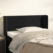 Hoofdbord fluweel 103x16x78/88 cm zwart