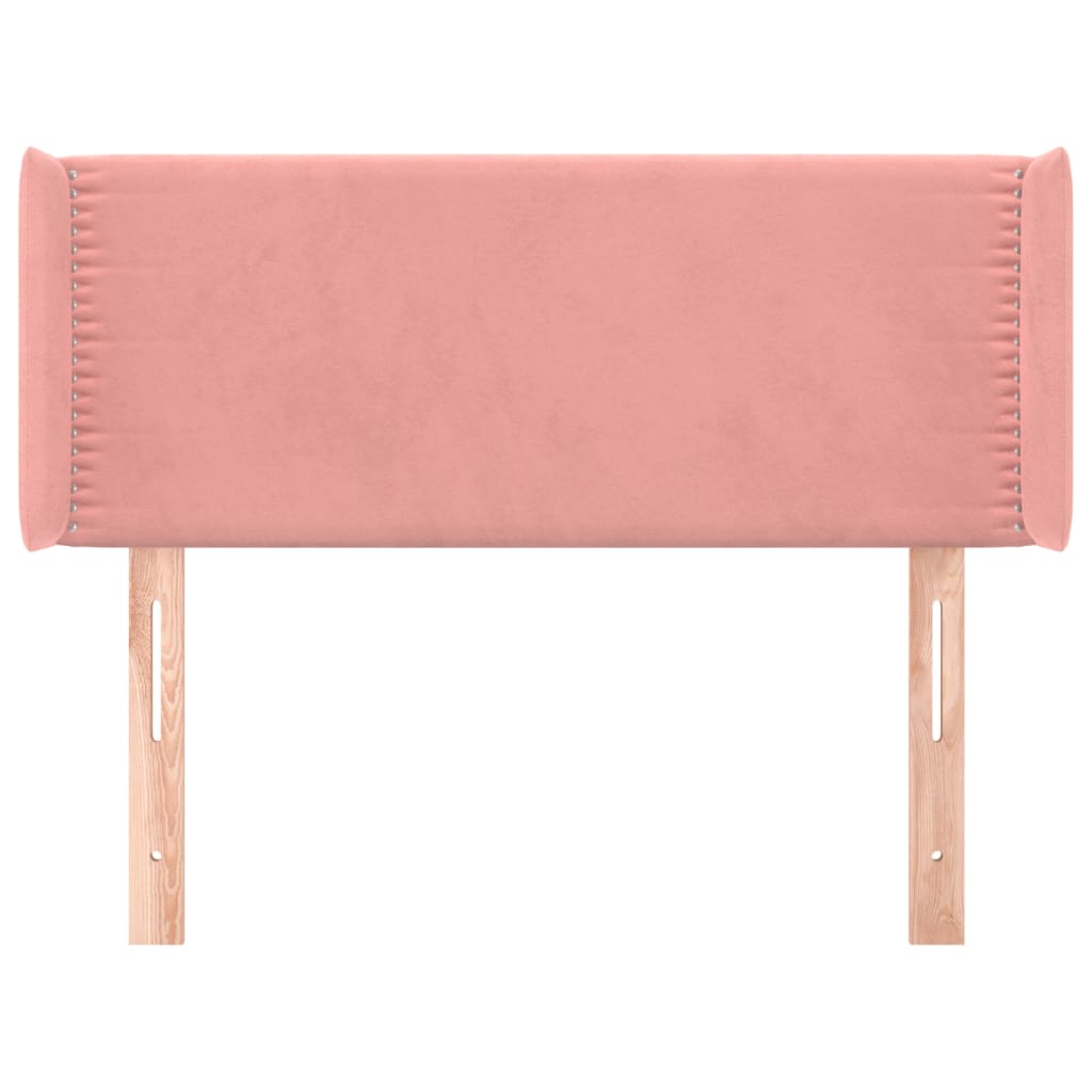 Hoofdbord Met Randen Fluweel 103 x 16 x 78/88 cm Roze
