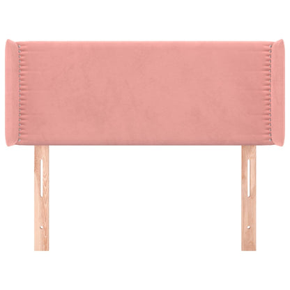 Hoofdbord Met Randen Fluweel 103 x 16 x 78/88 cm Roze