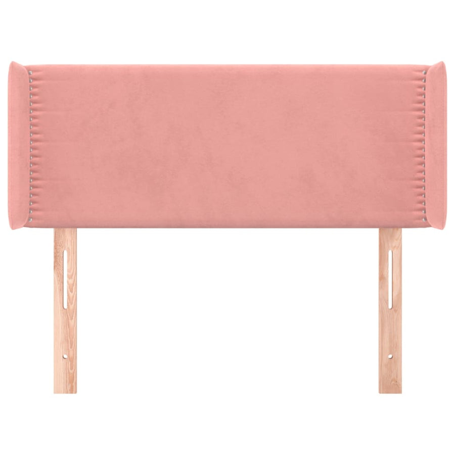 Hoofdbord Met Randen Fluweel 103 x 16 x 78/88 cm Roze