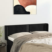 Hoofdbord 147x16x78/88 cm fluweel zwart