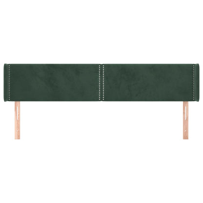 Hoofdbord Met Randen Fluweel 1 183 x 16 x 78/88 cm Donkergroen