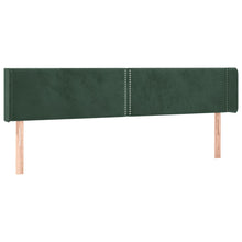 Hoofdbord Met Randen Fluweel 1 203 x 16 x 78/88 cm Donkergroen