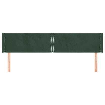 Hoofdbord Met Randen Fluweel 1 203 x 16 x 78/88 cm Donkergroen