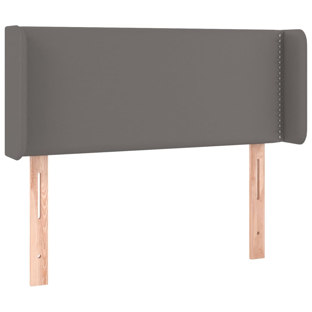 Hoofdbord met randen 83x16x78/88 cm kunstleer grijs 83 x 16 x 78/88 cm Grijs