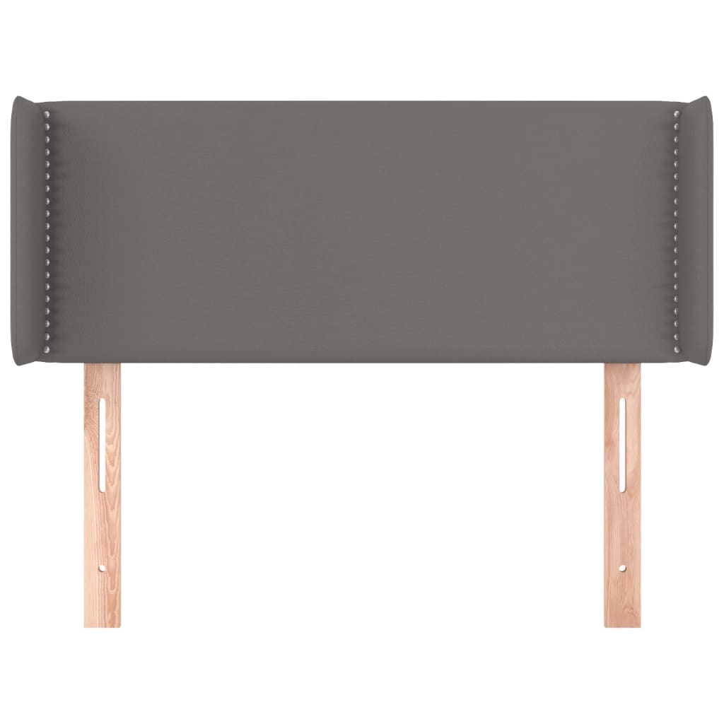 Hoofdbord met randen 83x16x78/88 cm kunstleer grijs 83 x 16 x 78/88 cm Grijs