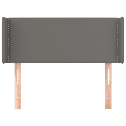 Hoofdbord met randen 83x16x78/88 cm kunstleer grijs 83 x 16 x 78/88 cm Grijs