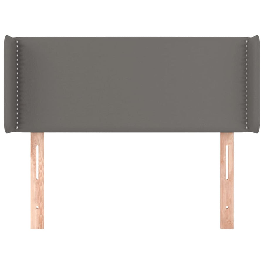 Hoofdbord met randen 83x16x78/88 cm kunstleer grijs 83 x 16 x 78/88 cm Grijs