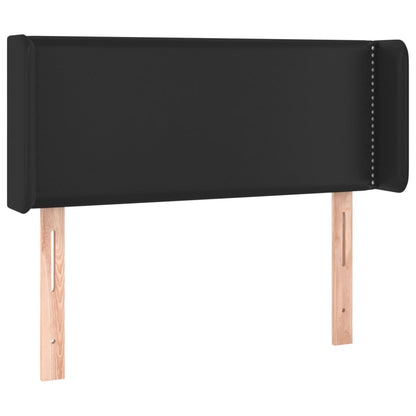 Hoofdbord met randen 93x16x78/88 cm kunstleer zwart 93 x 16 x 78/88 cm Zwart