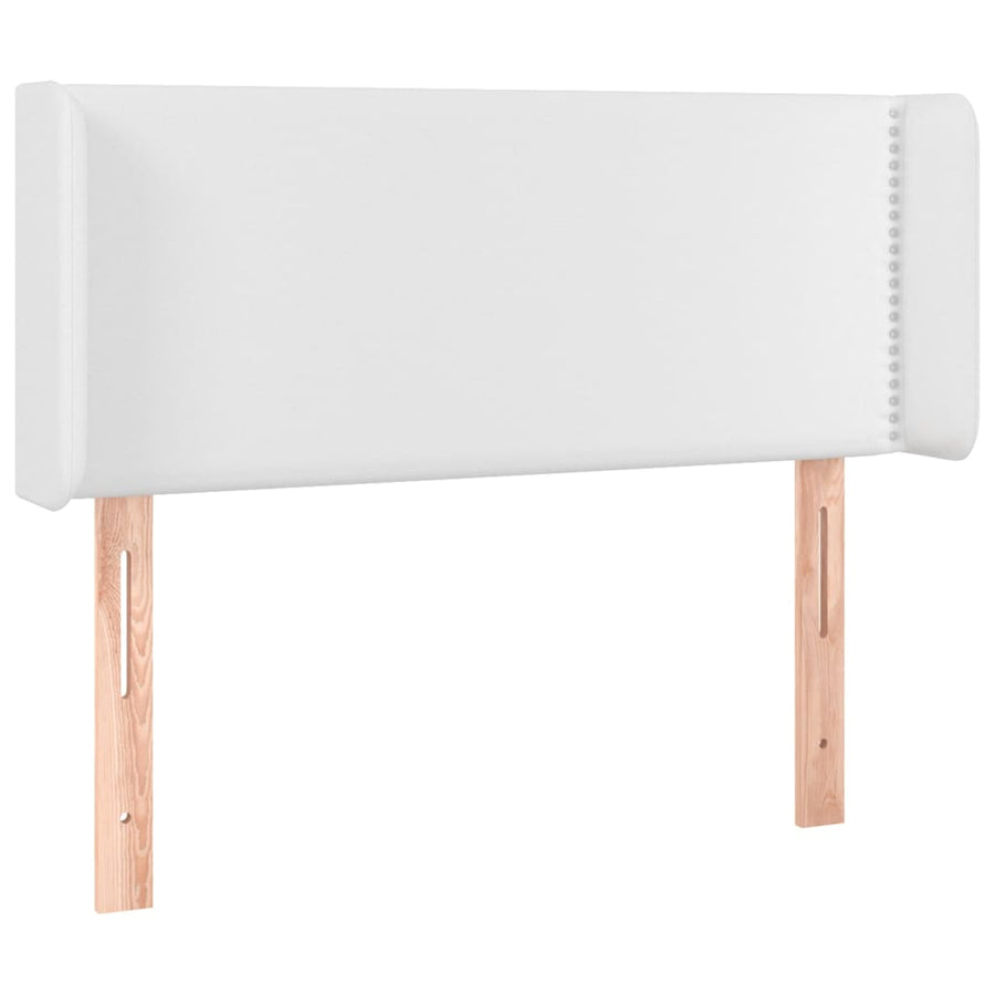 Hoofdbord met randen 103x16x78/88 cm kunstleer wit 103 x 16 x 78/88 cm Wit