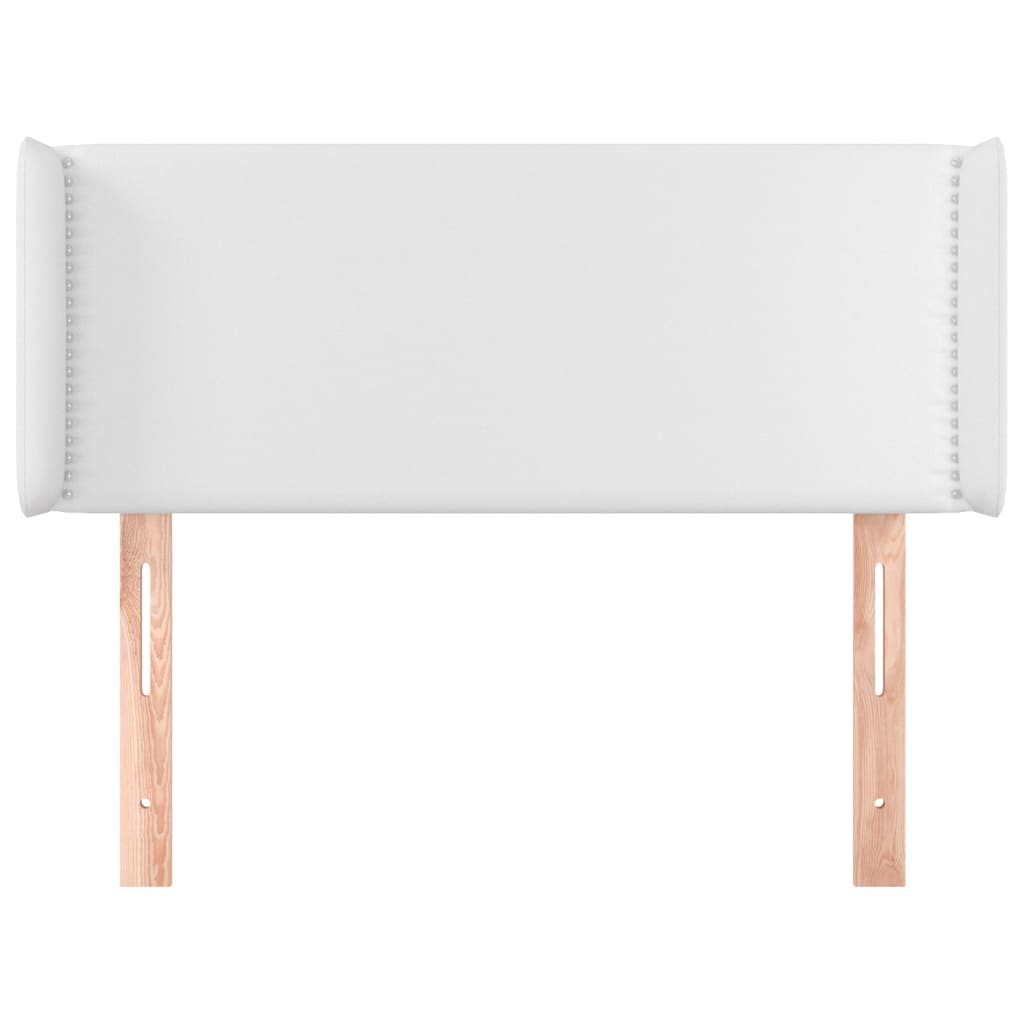 Hoofdbord met randen 103x16x78/88 cm kunstleer wit 103 x 16 x 78/88 cm Wit