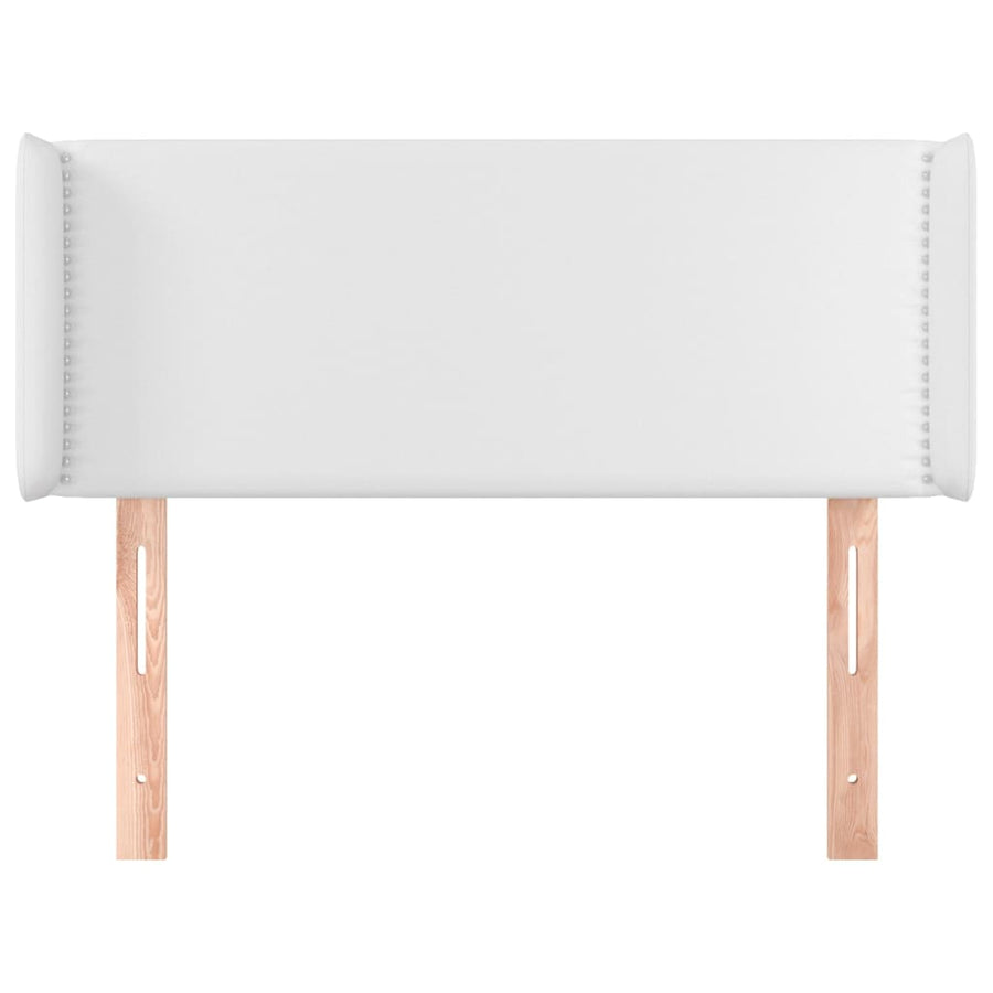 Hoofdbord met randen 103x16x78/88 cm kunstleer wit 103 x 16 x 78/88 cm Wit