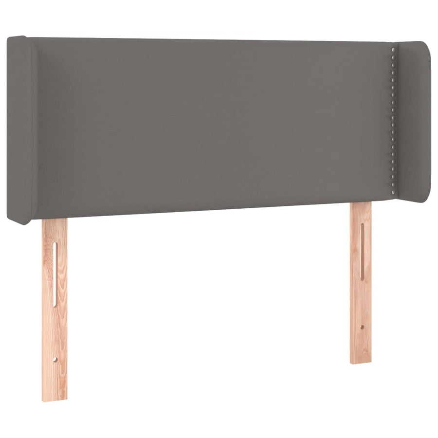 Hoofdbord met randen 103x16x78/88 cm kunstleer grijs 103 x 16 x 78/88 cm Grijs