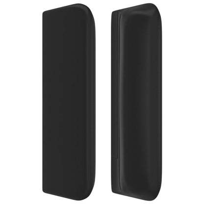 Hoofdbord met randen 203x16x78/88 cm kunstleer zwart 203 x 16 x 78/88 cm Zwart