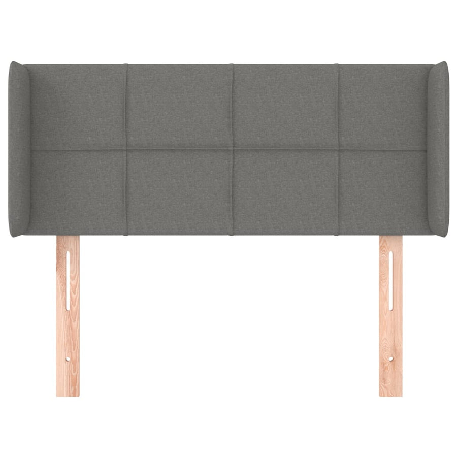 Hoofdbord met randen 83x16x78/88 cm stof donkergrijs 83 x 16 x 78/88 cm Donkergrijs