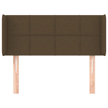Hoofdbord met randen 83x16x78/88 cm stof donkerbruin 83 x 16 x 78/88 cm Donkerbruin